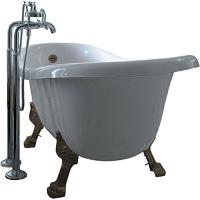 Ванна, цвет ножек бронза, цвет внутри белый, цвет снаружи белый, Globo Paestum