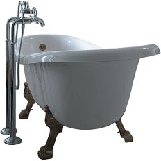 Ванна, цвет ножек бронза, цвет внутри белый, цвет снаружи белый, Globo Paestum