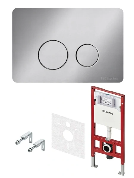 Инсталляция для унитаза Tece TECEspring SL с клавишей смыва S955302 (детальная фотография)