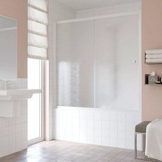 Душевая шторка на ванную стекло шиншилла Vegas-glass ZV 160 02