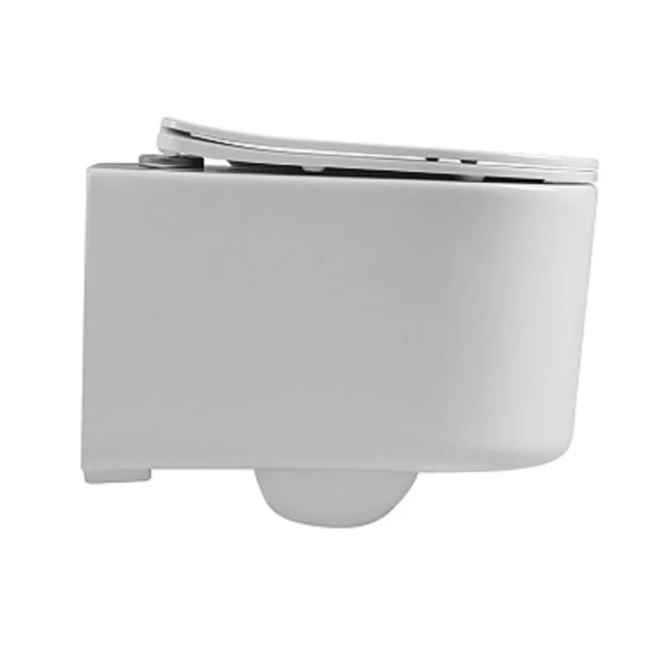 Унитаз подвесной Акватек Мия AQ2004 безободковый (детальная фотография), без бачка, со скрытым бачком