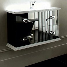 Тумба без раковины, черная 100см La Beaute