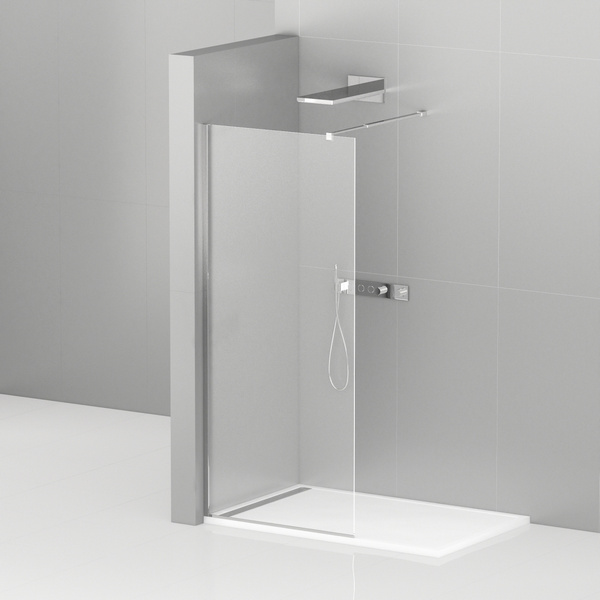 Душевая перегородка Cezares Liberta 100 см стекло прозрачное, профиль хром LIBERTA-L-1-100-C-Cr (детальная фотография)