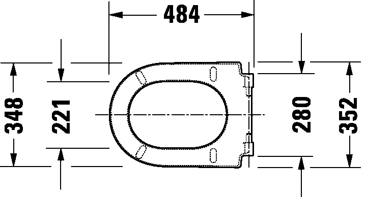 Сиденье для унитаза soft close, петли нержавеющая сталь, Duravit Starck 2 0063390000 (детальная фотография), подвесные