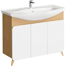 Тумба с раковиной напольная Aqwella Basic BAS0110DZ 105 см дуб золотой