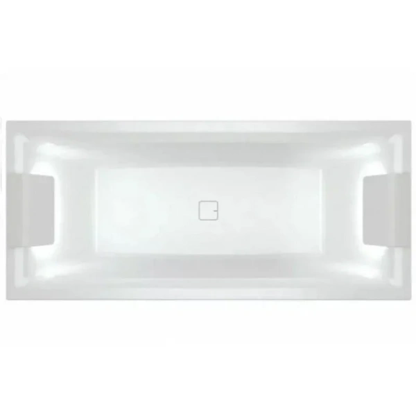 Акриловая ванна Riho Still Square FALL B100035005, 170 x 75 см, подголовники с LED-подсветкой с двух сторон, наполнение через перелив, цвет белый (детальная фотография)