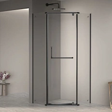 Душевой уголок RGW Passage PA-081B 100x100 см профиль черный, стекло прозрачное