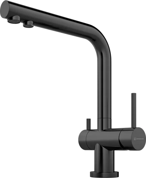 Смеситель для кухни Omoikiri Nagano-GB + Pure drop Lite графит 4284.8028 (детальная фотография), современные, hi-tech