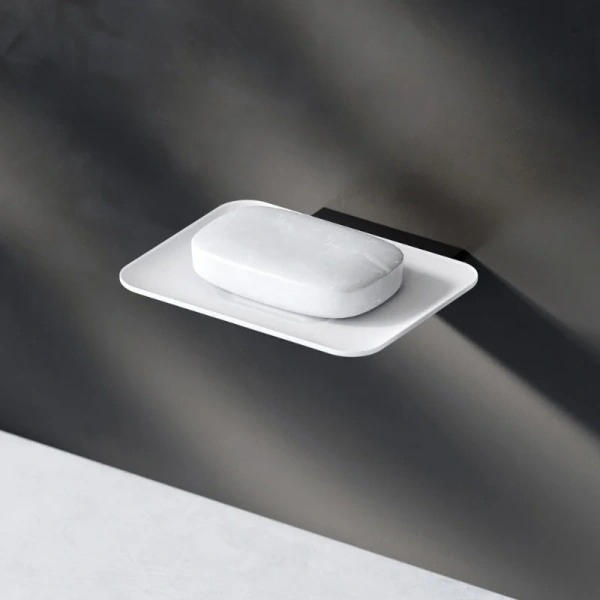 Мыльница Am.Pm Inspire 2.0 стеклянная A50A34222 (детальная фотография), металлические, стеклянные