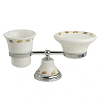 Мыльница и стакан для ванной Migliore Provance хром