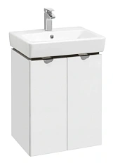 Тумба с раковиной напольная Акватон Скай 1A238101SY010 55 см с двумя дверцами