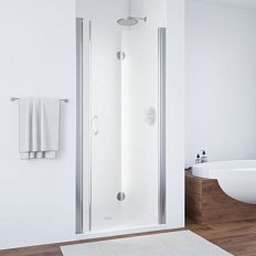 Душевая дверь профиль глянцевый хром стекло сатин Vegas-glass