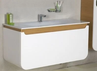 Раковина Creavit Drop 120 см белая DP120-00CB00E-0000 (детальная фотография), подвесные, встраиваемые (в столешницу), пристенные