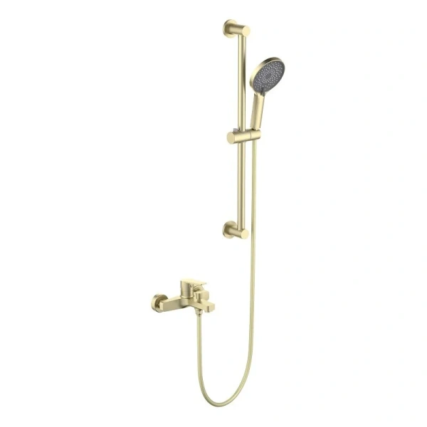 Душевой комплект Акватек Лугано золото шлифованное AQ1748BG (детальная фотография)