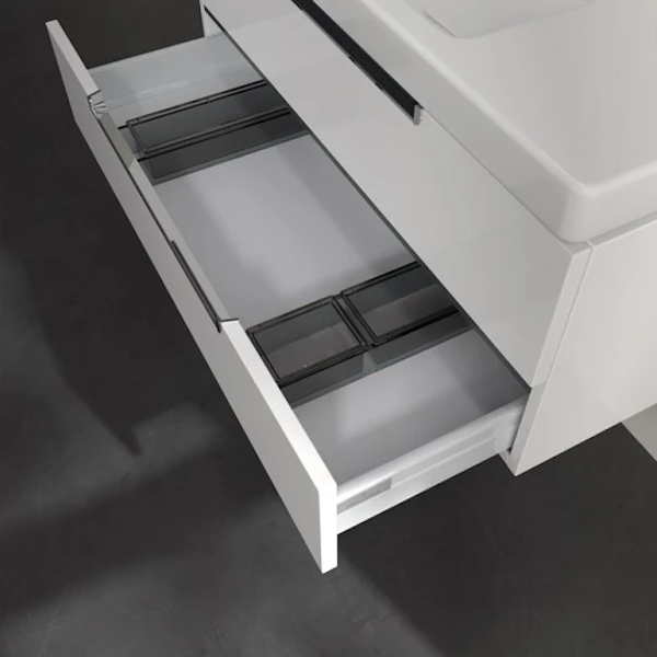 Тумба под раковину подвесная Villeroy & Boch Subway 2.0 100 см белый глянец A69010DH (детальная фотография), подвесная, пристенная