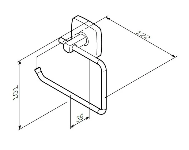 Держатель для туалетной бумаги AM.PM Gem хром A9034100 (детальная фотография), современные, hi-tech