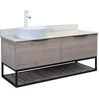 Тумба с раковиной подвесная Comforty Порто 120 см дуб дымчатый