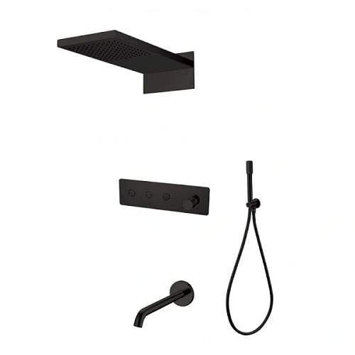 Душевой комплект Boheme Fusion черный - фото 3