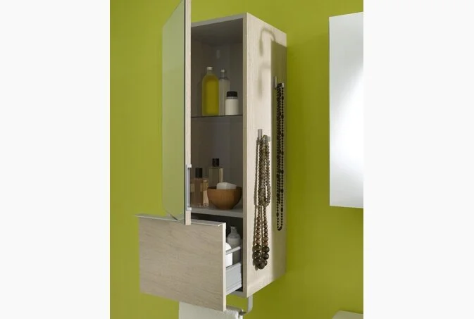 Шкаф подвесной Jacob Delafon Odeon Up EB893D 35 см с полотенцедержателем (детальная фотография), пристенные, низкие