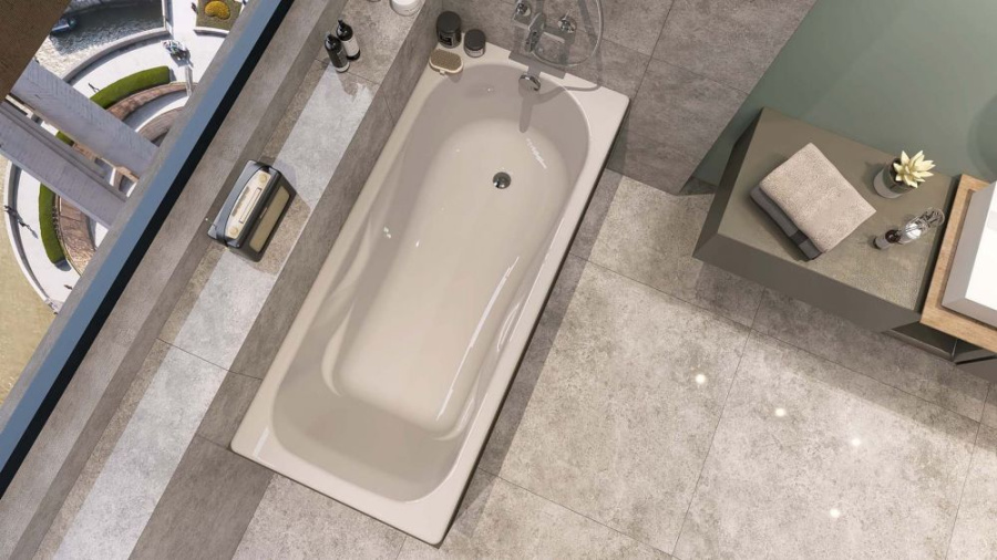 Ванна чугунная Wotte Comfort 170х75 см белая Comfort 1700x750 (детальная фотография), прямоугольные