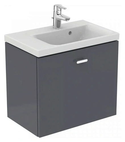 Тумба под раковину подвесная Ideal Standard Connect Space 60 см серая глянцевая - фото 2