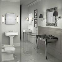 Консоль с мраморной столешницей, цвет хром, цвет мрамора Nero Marquinha, Devon&Devon Jacqueline