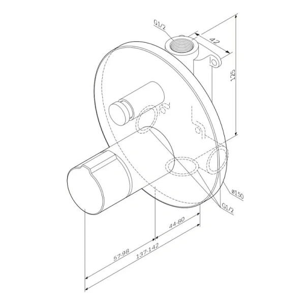 Смеситель для душа Am.Pm X-Joy TouchReel F85A45722 (детальная фотография), для душа
