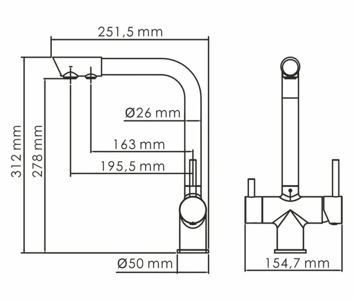 Смеситель для кухни WasserKRAFT матовое золото A8387 (детальная фотография), для кухни