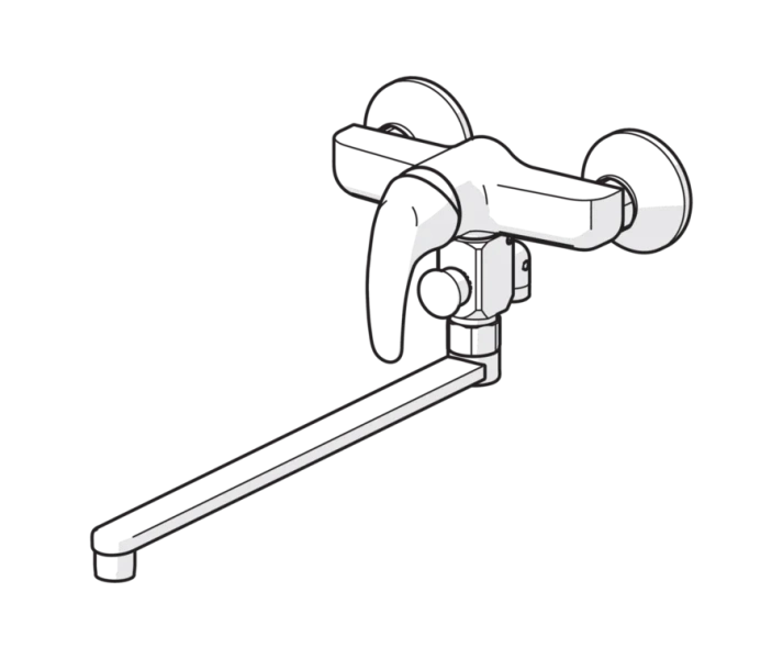 Смеситель универсальный однорычажный Oras Polara 1446Y (детальная фотография), современные, hi-tech