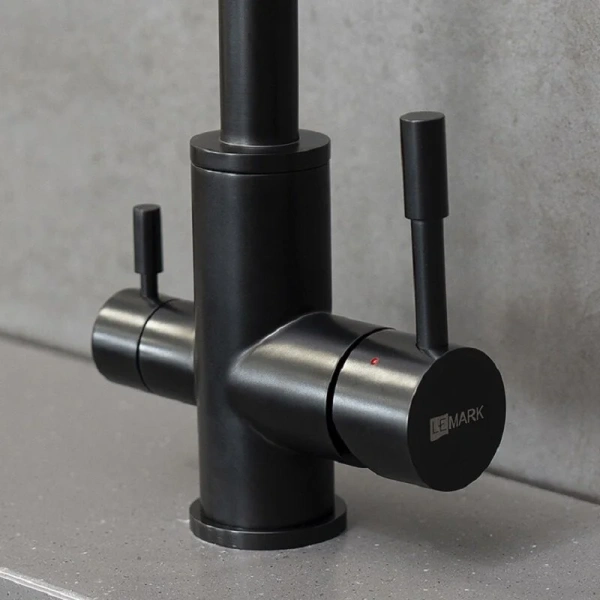 Смеситель для питьевой воды Lemark Expert черный матовый LM5061BL (детальная фотография), черные