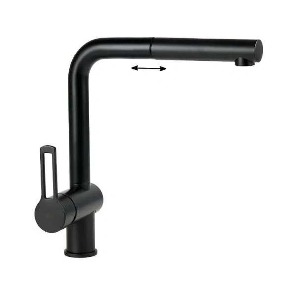 Смеситель для кухни Paffoni Ringo черный RIN185NO (детальная фотография)