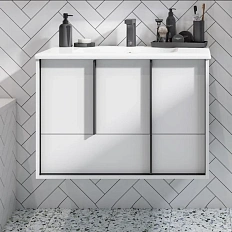 Тумба с раковиной подвесная Акватон Ривьера 1A239001RVX20 80 см пристенная