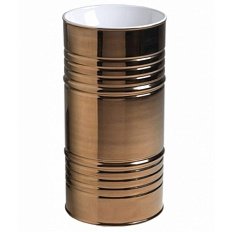Раковина напольная Kerasan Artwork Barrel белая/бронза