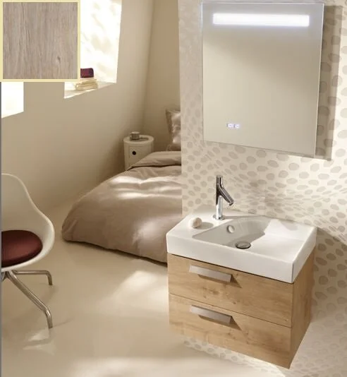 Тумба под раковину подвесная Jacob Delafon Rythmik 80 см квебекский дуб EB1303-E10 (детальная фотография), современная, hi-tech