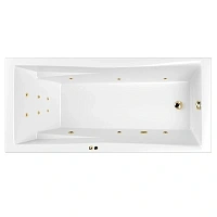 Ванна гидромассажная Whitecross Palace 0104.180080.100.LINE.GL, 180 x 80 см, форсунки золото