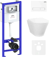 Унитаз с инсталляцией Lavinia Boho Elegant с белой клавишей