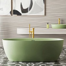 Ванна из искусственного камня Salini Alda Wall 170x90 см покраска по RAL полностью