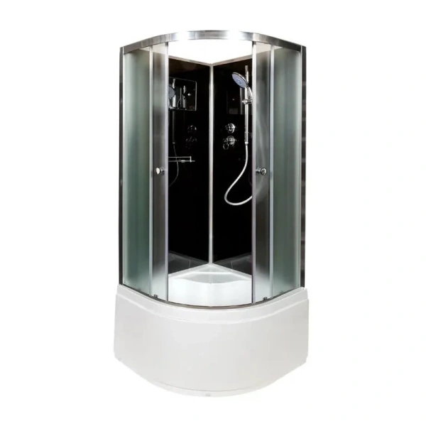 Душевая кабина Deto B 90х90 см без крыши B90BLACK (детальная фотография)