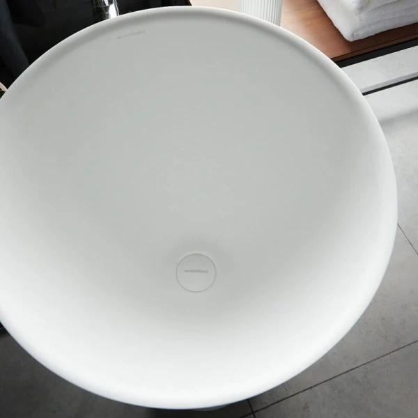 Раковина напольная Montebianco Pisa Cono 50 см белая 11237 (детальная фотография), одинарные