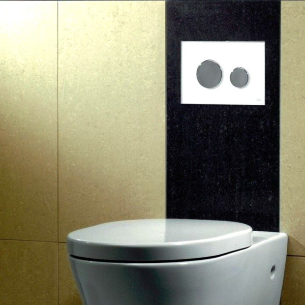 Клавиша смыва Tece TECEloop стекло белое кнопки хром глянцевый 9240660 (детальная фотография), в наличии