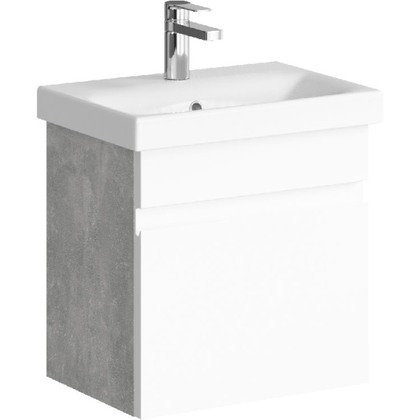 Тумба под раковину подвесная Aqwella Smart 50 см бетон светлый SRT0105BS (детальная фотография)