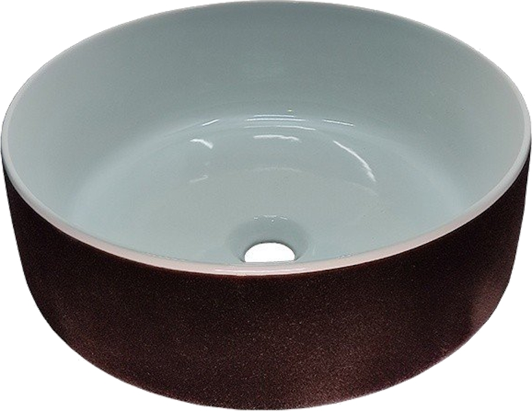 Раковина Artceram Cognac 42 см testa di moro COL001 01 65 bianco/testa di moro (детальная фотография)
