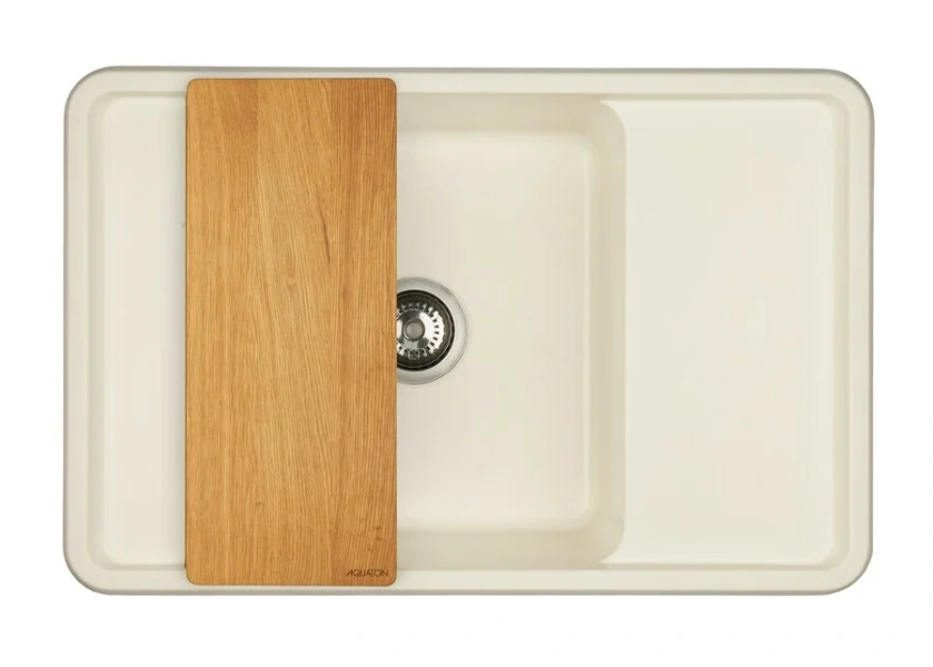 Мойка для кухни Акватон Беллис 78 см жемчуг 1A725032BS240 (детальная фотография), бежевые