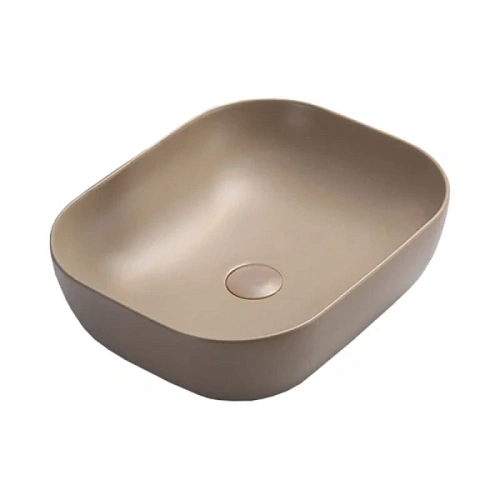 Раковина Vincea 50 см керамическая, капучино матовый - фото 5