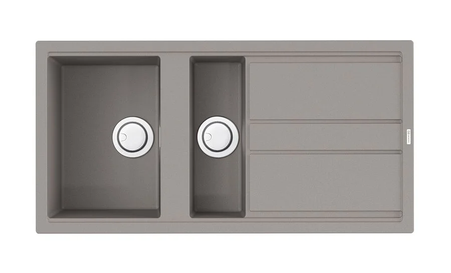 Мойка для кухни Omoikiri Kitagawa 100-2-GR 100 см Leningrad Grey 4993804 (детальная фотография)