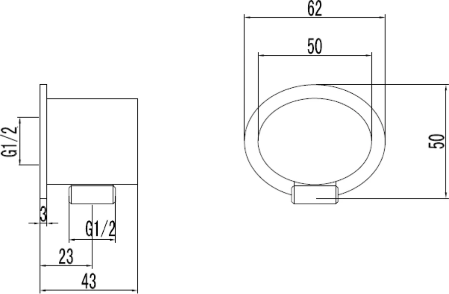 Подключение для душевого шланга Lemark хром LM8026C (детальная фотография), в наличии