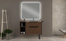 Тумба под раковину подвесная Cezares Urban 74 см frassino scuro