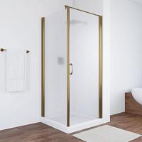 Душевой уголок профиль бронза стекло сатин Vegas-glass