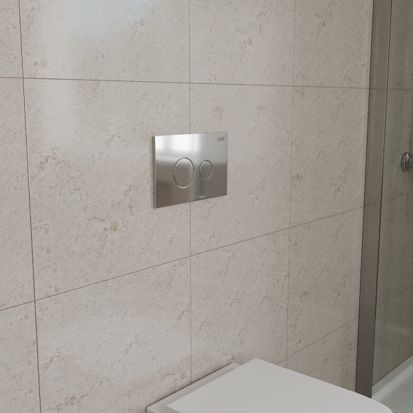 Клавиша смыва D&K Venice хром DB1029001 (детальная фотография), слив эконом-стандарт с двумя клавишами