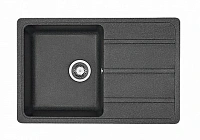 Мойка для кухни Акватон Аманда 80 см с прямоугольным крылом графит